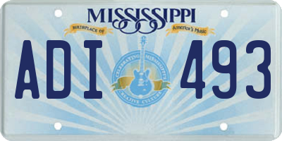 MS license plate ADI493