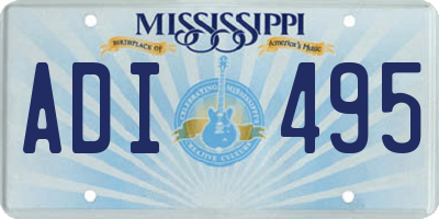 MS license plate ADI495