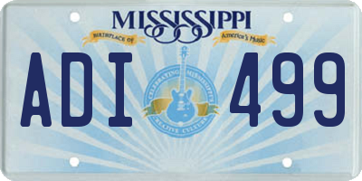 MS license plate ADI499
