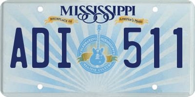 MS license plate ADI511