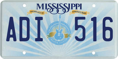 MS license plate ADI516
