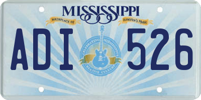 MS license plate ADI526
