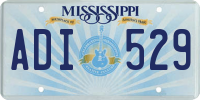 MS license plate ADI529