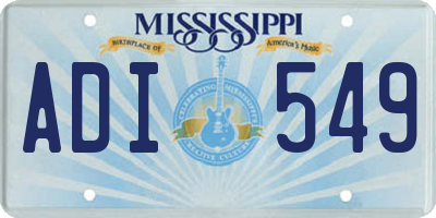 MS license plate ADI549