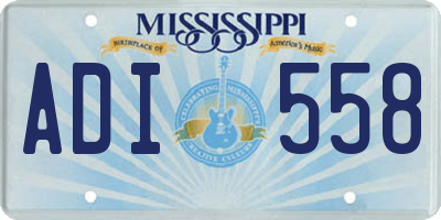 MS license plate ADI558