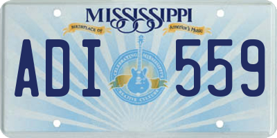 MS license plate ADI559