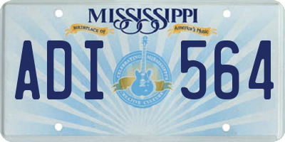 MS license plate ADI564