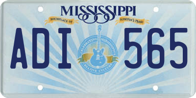 MS license plate ADI565