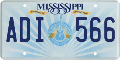 MS license plate ADI566