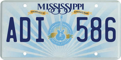 MS license plate ADI586