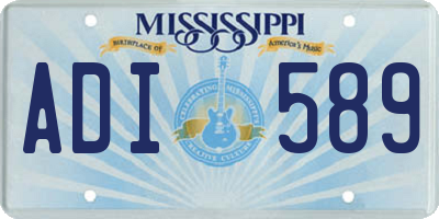 MS license plate ADI589