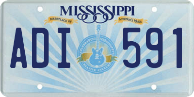 MS license plate ADI591