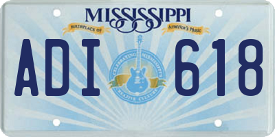 MS license plate ADI618