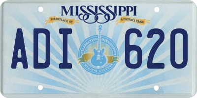 MS license plate ADI620