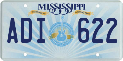 MS license plate ADI622