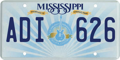 MS license plate ADI626
