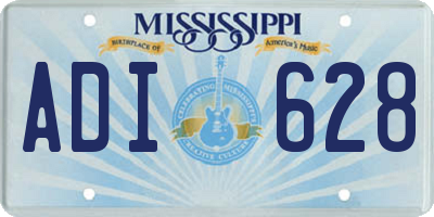 MS license plate ADI628