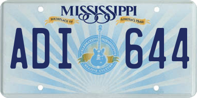 MS license plate ADI644