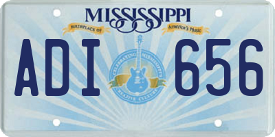 MS license plate ADI656