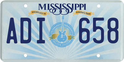 MS license plate ADI658