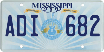 MS license plate ADI682