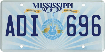 MS license plate ADI696