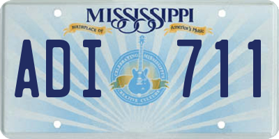 MS license plate ADI711