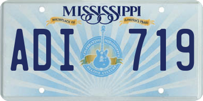 MS license plate ADI719
