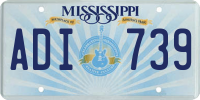 MS license plate ADI739