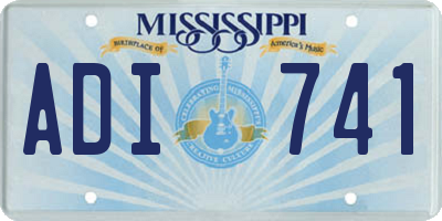 MS license plate ADI741