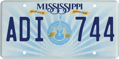 MS license plate ADI744