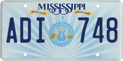MS license plate ADI748