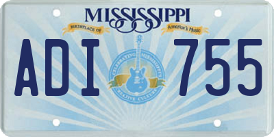 MS license plate ADI755