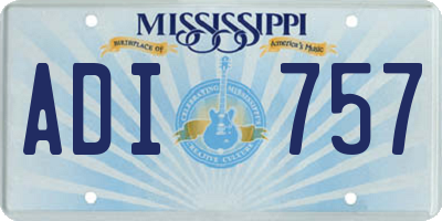 MS license plate ADI757