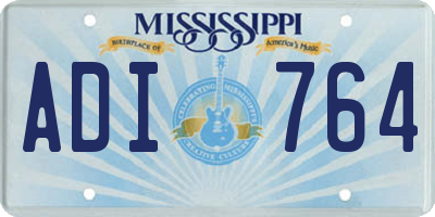 MS license plate ADI764