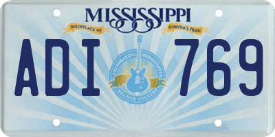 MS license plate ADI769