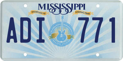 MS license plate ADI771