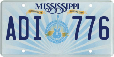 MS license plate ADI776