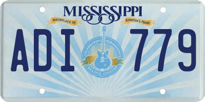 MS license plate ADI779