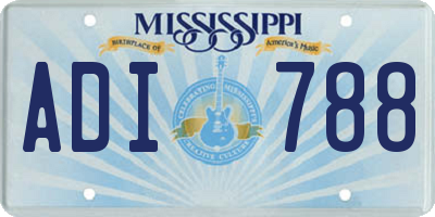 MS license plate ADI788