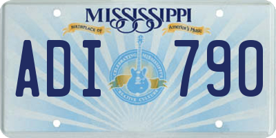 MS license plate ADI790
