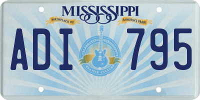 MS license plate ADI795