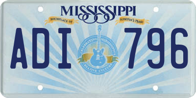 MS license plate ADI796