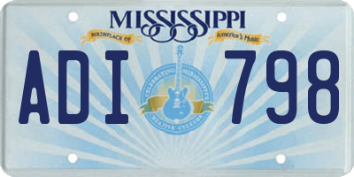 MS license plate ADI798