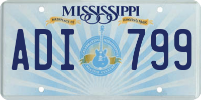 MS license plate ADI799