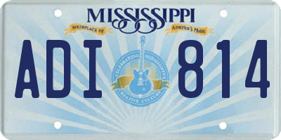MS license plate ADI814