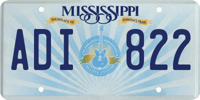 MS license plate ADI822
