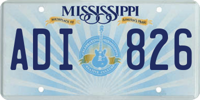 MS license plate ADI826