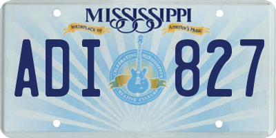 MS license plate ADI827