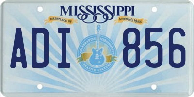 MS license plate ADI856